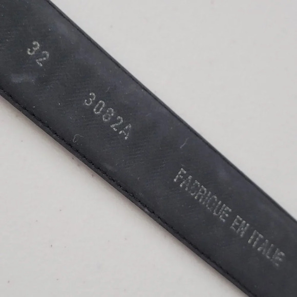 Genuine Italian Leather Belt Black Men 32 - Picture 11 of 12